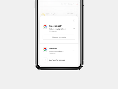 google mobile account switch design animation app clean dashboard design flat google google design icon minimal sketch typography ui ux vector web