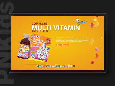 Kids Nutrition web design clean design illustration kids landing minimal sketch typography ui ux vector web webdesign website