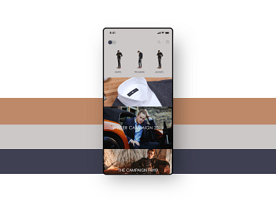 Fashion App screen - Visual case study