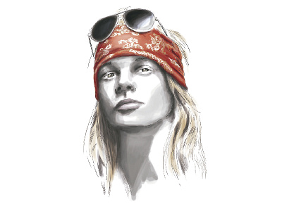 axel axel design digitalart guns n roses hand drawn illustration music photoshop portrait print wacom