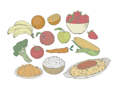 food and vegetables