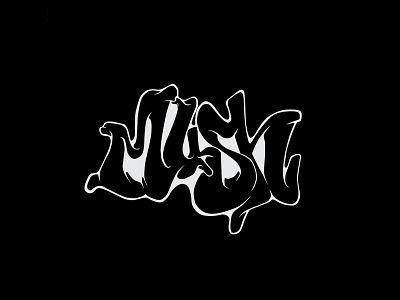 Mush graffiti illustrator lettering letters mush type typography vector