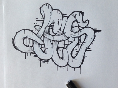 DFTS drawing graffiti hand drawn letter lettering sketch type typography