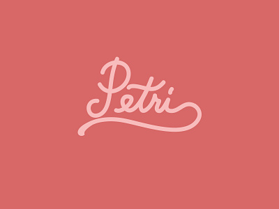 Petri lettering logo petri script type typography