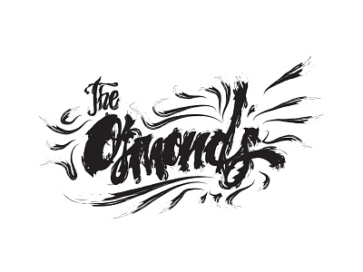 The Osmonds ink lettering osmonds script type typography vector