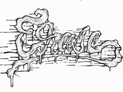 Erase drips erase graffiti handtype illustration ink lettering typography