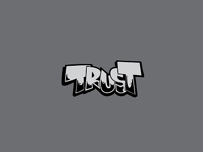 Trust illustration lettering trust typography vector