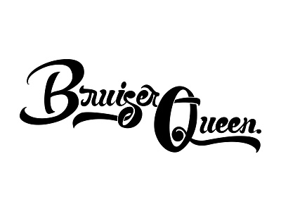 Bruiser Queen calligraphy handmadetype lettering type typography vector