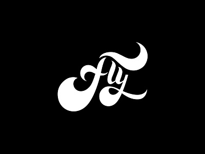 Fly illustration lettering typography vector