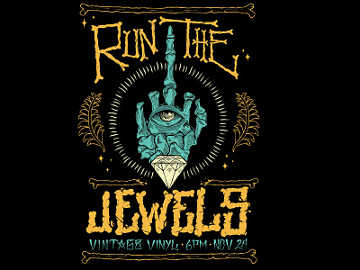 Run The Jewels art design illustration jewels music poster run the typography