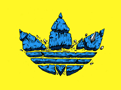Adidas adidas art blue design illustration logo yellow