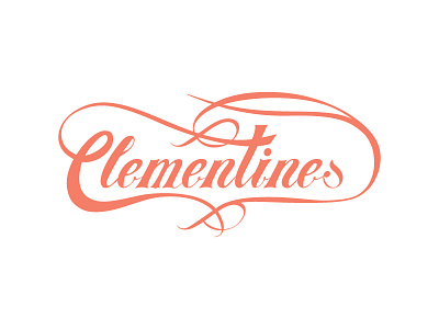 Clementines clementines handtype lettering logo orange typography