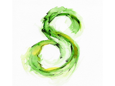 S handlettering ink lettering pen type typography watercolor