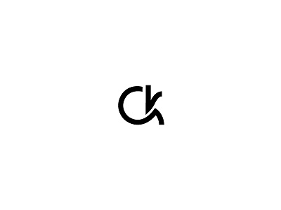 CK black ck custom type design lettering logo monogram typography white