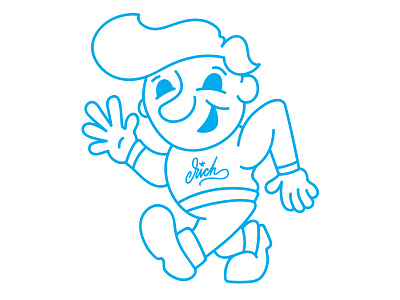 Rich Walking mascot character blue character graffiti mascot rich type vector