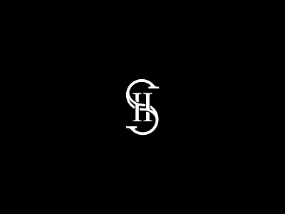 HS Monogram black customlettering h handtype logo monogram s type typography white