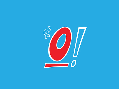 Number set blue cartoon illustration lettering numbers red type typography vector vintage white