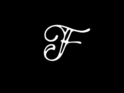 JF Monogram black customtype handtype jf lettering logo monogram ornate type typography vector white