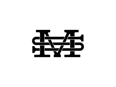MS Monogram black customtype design lettering logo mongoram typography white