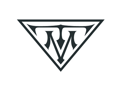 Tm Monogram black customtype design graphicdesign illustration lettering logo monogram tm type vector white