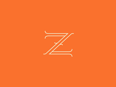 Z Monogram customtype lettering logo monogram orange type typography vector z