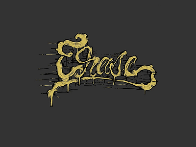 Erase design erase handtype ink lettering type typography