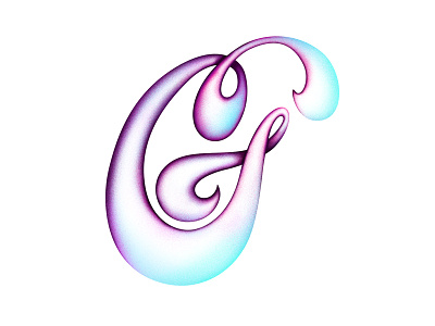 G Swirl Type blue customtype design illustration lettering pink purple typedesign typography vector