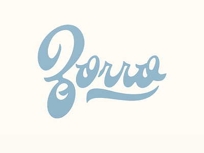 Zorro design handtype lettering logo type typography vector zorro