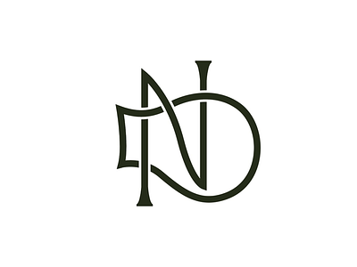 ND monogram design lettering logo monogram nd vector