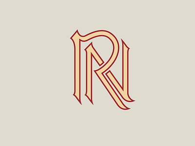 RN monogram customtype design lettering logo monogram rn type typography