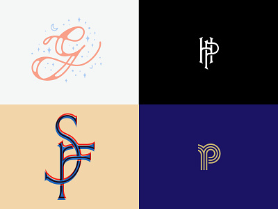 2018 black blue customtype design handtype illustration lettering logo monogram script type typography vector white