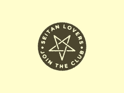 Seitan Lovers Club badge flat icon logo motorcycle vegan