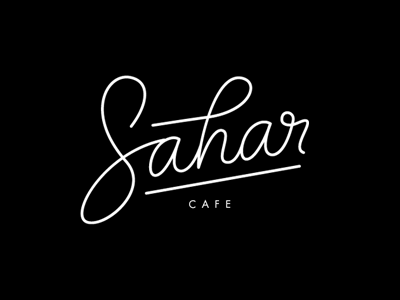 Logo for "Sahar" Cafe brush brushlettering calligraphy design letterer logo prints type typography vector