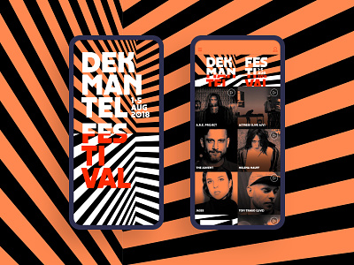 Dekmantel App 2018 amsterdam development festival graphic design mobile app ux