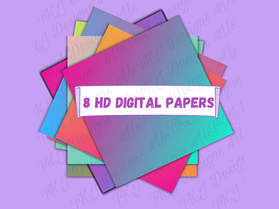 🌸 HD Gradient Digital Papers