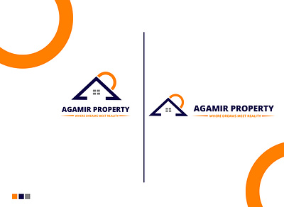 AGAMIR PROPERTY brand logo branding design estate logo graphic design home logo iconic logo design logo property logo real estate logo sell home logo