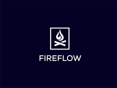 FIREFLOW app brand logo branding design fire logo fireflow logo graphic design icon design iconic logo iconic logo design logo logo design logo idea logo name logo type minimal logo unique logo idea
