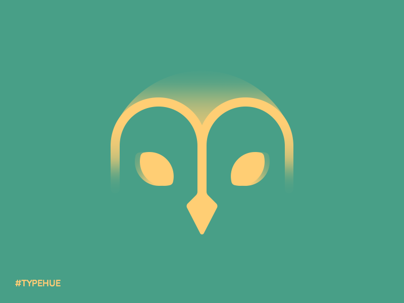 #Typehue M barn owl vector letter owl icon m typehue
