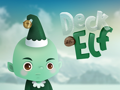 Deck An Elf Game christmas digital game illustration interactive logo logotype