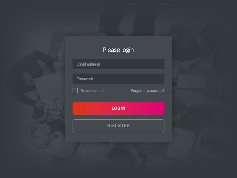 Dashboard Login Panel by Kate Cooper on Dribbble