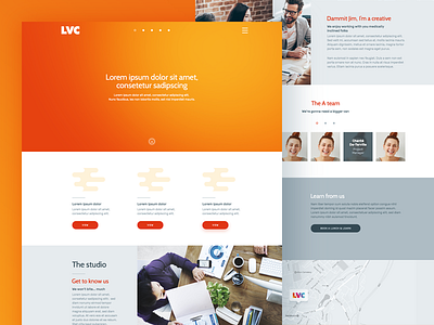 LVC Website Concept 01 agency digital homepage landing page portfolio screen team ui web design website