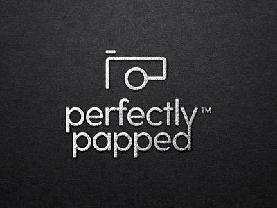 Perfectly Papped Logo brand identity branding camera concept icon logo logo design logotype photography sale typography