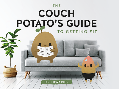 Couch Potato Book Cover #01 book cover digital fitness illustration potato