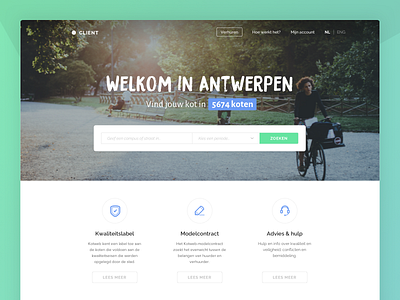 New students in Antwerp branding city interface platform rooms students tips webdesign