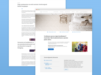 Creahotels home hotel interface ui ux webdesign website