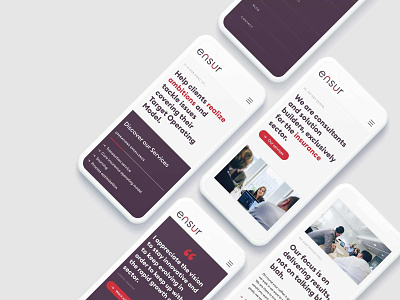 Webdesign for Ensur branding design insurance insurance company interface mobile responsive ui ux webdesign website