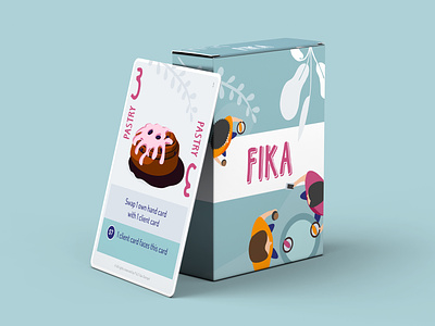 Fika card game branding card game cards