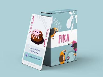 Fika card game branding card game cards