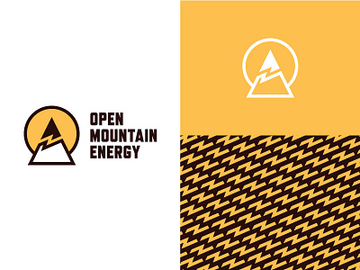 When the client is really into mountains bolt energy lightning logo mountain simple