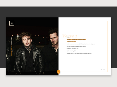 Working out some ideas on microsites album band highly suspect music ui web website